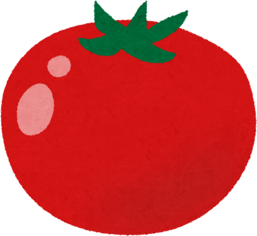 Hand Drawn Illustration of a Glossy Red Tomato